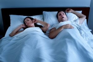 wife upset with husband snoring
